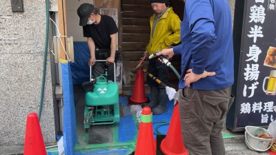 ビル全体の給水方式変更工事を行いました！